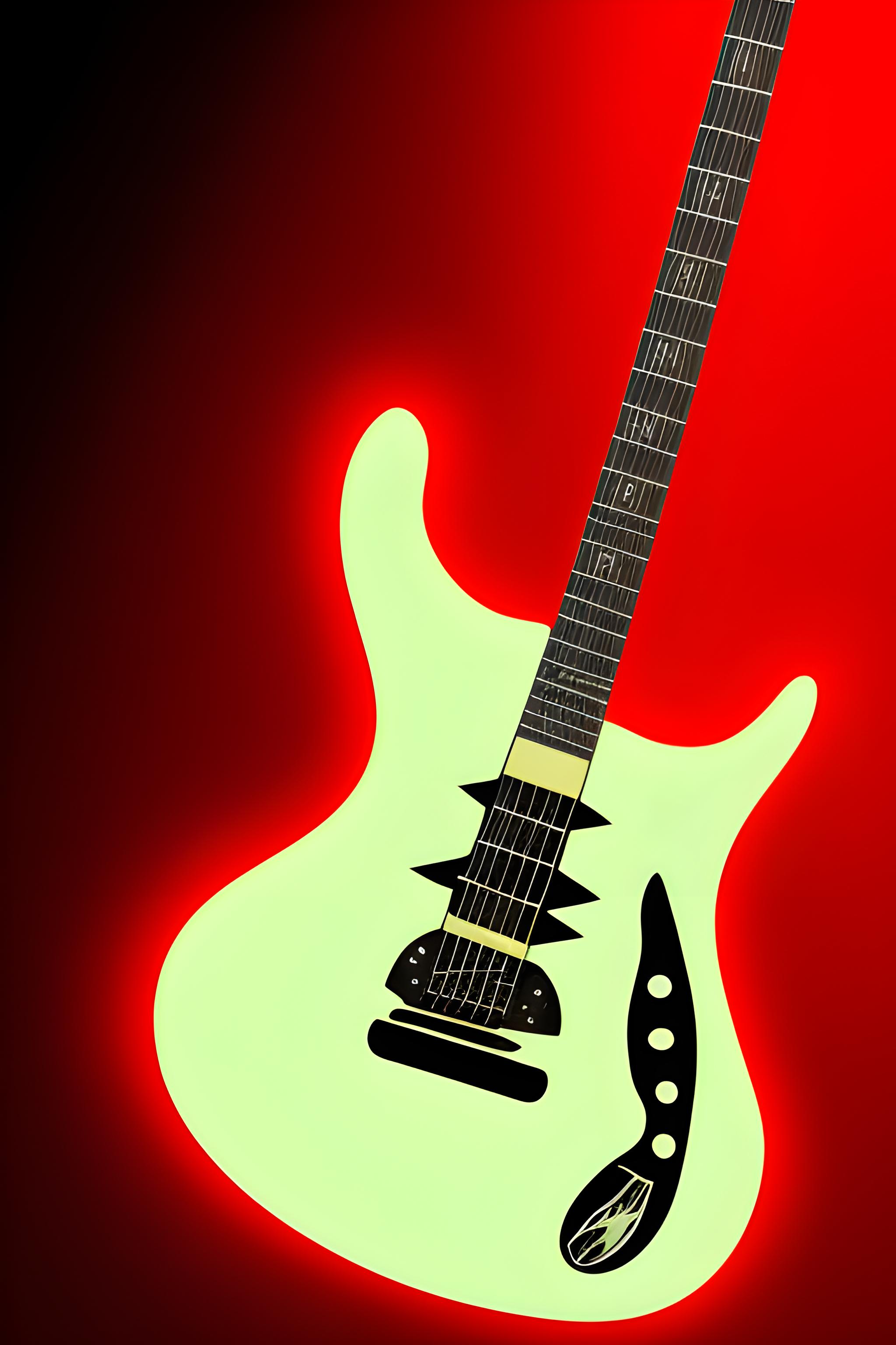 red electric guitar background